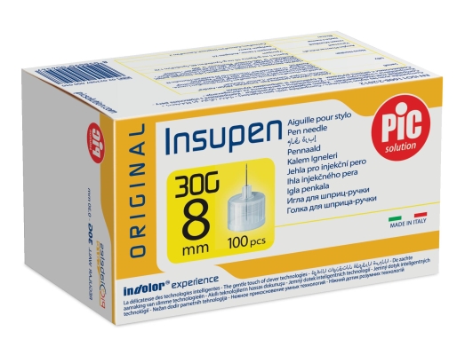 Игла для шприц-ручки Insupen G30 (0,30 х 8мм), 100 штук