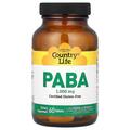 Пара-аминобензойная кислота (ПАБК) Country Life Time Release PABA 1000 мг с замедленным высвобождением, 60 таблеток