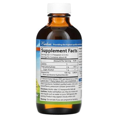 Витамин В6 Carlson Labs Vitamin B-6 Liquid 100 мг, 120 мл