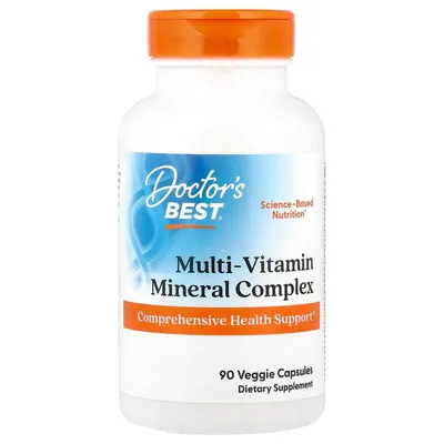 Вітамінно-мінеральний комплекс без заліза Doctor's Best Multi-Vitamin with Vitashine D3 and Quatrefolic, 90 гелевих капсул