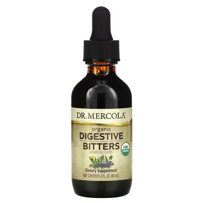 Органічна травна гірка настоянка Dr. Mercola Organic Digestive Bitters з натуральними ароматизаторами, 60 мл