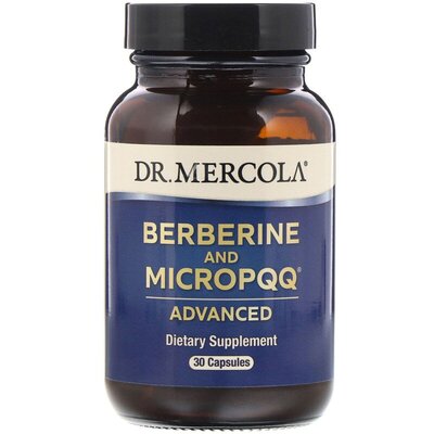 Берберин и MicroPQQ Dr. Mercola Berberine and MicroPQQ Advanced улучшенная формула, 30 капсул