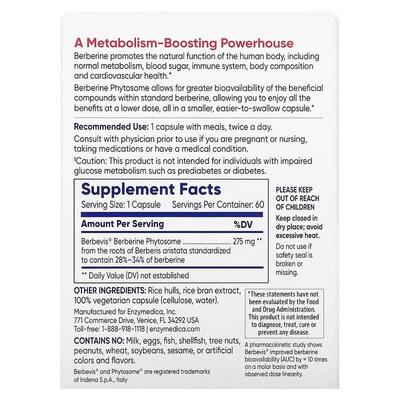 Бербериновые фитосомы Enzymedica Berberine Phytosome, 60 капсул