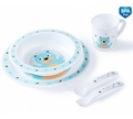 Набор посуды Canpol babies Cute Animals пластиковый столовый, мишка, бирюзовый, 4/401_tur