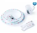 Набір посуду Canpol babies Cute Animals пластиковий столовий, собачка, блакитний, 4/401_blu