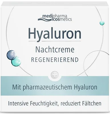 Крем для обличчя Medipharma Cosmetics Hyaluron нічний регенеруючий, 50 мл