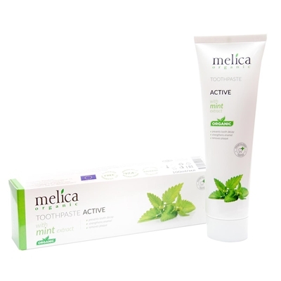Зубная паста Melica Organic Active c экстрактом мяты, 100 мл