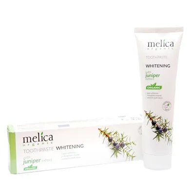 Зубна паста Melica Organic Whitening c екстрактом ялівцю, 100 мл