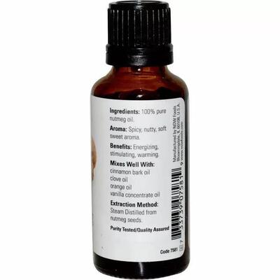 Ефірна олія мускатного горіха NOW Nutmeg Oil, 30 мл
