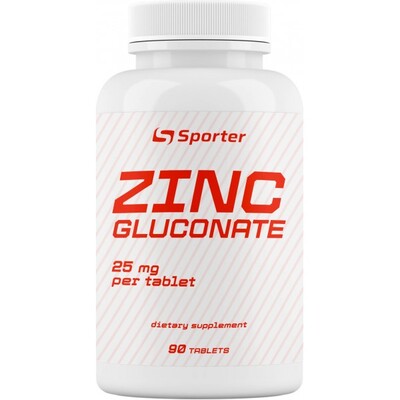 Цинк глюконат Sporter таблетки по 25 мг №90