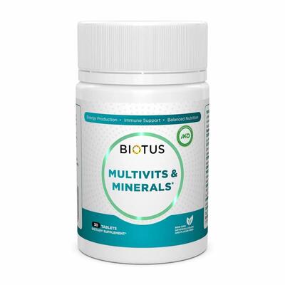 Мультивитамины и минералы Biotus Multivits & Minerals таблетки №30