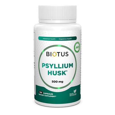 Подорожник Biotus Psyllium Husk капсулы по 500 мг №100