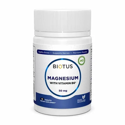 Магній і вітамін В6 Biotus Magnesium with Vitamin B6 таблетки №30