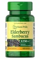 Черная бузина Puritan's Pride Elderberry Sambucus,1250 мг, 60 гелевых капсул