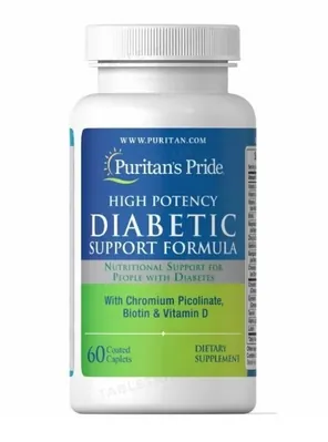 Підтримка при діабеті Puritan's Pride Diabetic Support Formula, 60 каплет