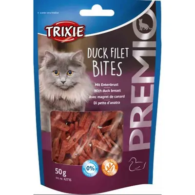Ласощі для кішок Trixie PREMIO Duck Filet Bites філе качки сушене, 50 г