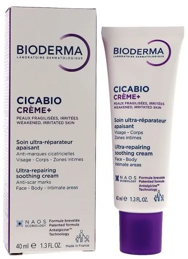 Крем для обличчя та тіла Bioderma Cicabio Cream+ відновлюючий та заспокійливий, 40 мл