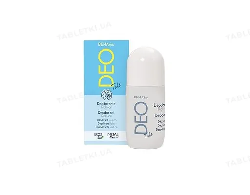 Дезодорант кульковий Bema Cosmetici Bio Deo пролонгованої дії з тальком, 50 мл