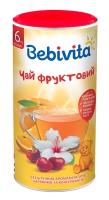 Напиток Bebivita Чай фруктовый, сухой быстрорастворимый, 200 г