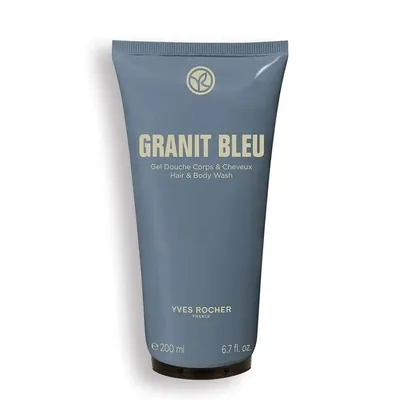 Гель для тіла та волосся Yves Rocher Granit Bleu парфумований для чоловіків, 200 мл