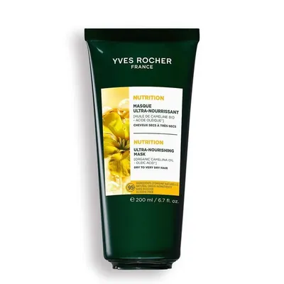 Маска для волосся Yves Rocher Живлення та Зволоження з олією камеліни інтенсивна, 200 мл