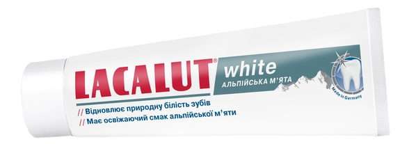 Зубная паста Lacalut White Альпийская мята, 75 мл