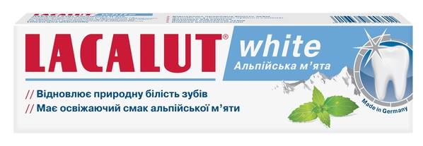 Зубная паста Lacalut White Альпийская мята, 75 мл