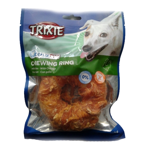 Лакомство для собак Trixie 31328 Кость-кольцо с курицей 10 см, 1 штука