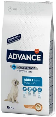 Корм сухий для дорослих собак великих порід Advance Dog Maxi Adult з куркою і рисом, 14 кг