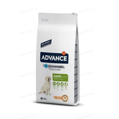 Корм сухий для молодих собак великих порід Advance Dog Maxi Junior з куркою і рисом, 14 кг