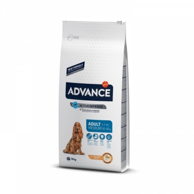 Корм сухой для взрослых собак средних пород Advance Dog Medium Adult с курицей и рисом, 14 кг