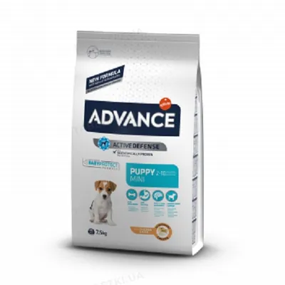 Корм сухий для цуценят маленьких порід Advance Dog Mini Puppy з куркою і рисом, 7,5 кг