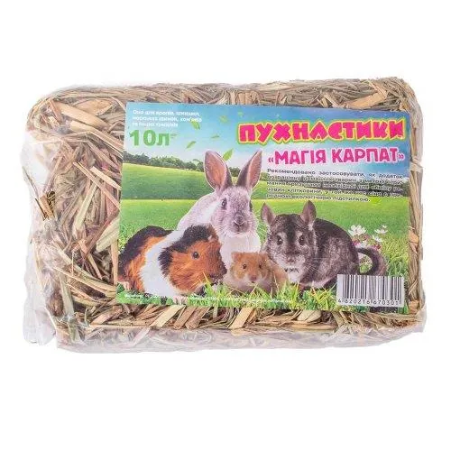 Сіно для гризунів Пухнастики Магія Карпат, 10 л