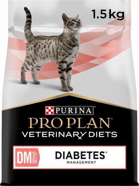 Корм сухой Purina Pro Plan Veterinary diets DM для кошек при сахарном диабете, 1,5 кг