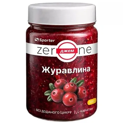 Джем Sporter Zerone журавлина, 300 г