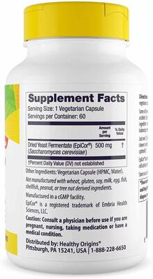 Эпикор Healthy Origins EpiCor 500 мг, 60 капсул