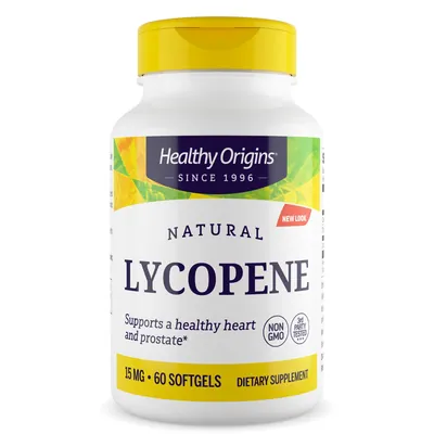 Лікопін Healthy Origins Natural Lycopene 15 мг, 60 гелевих капсул