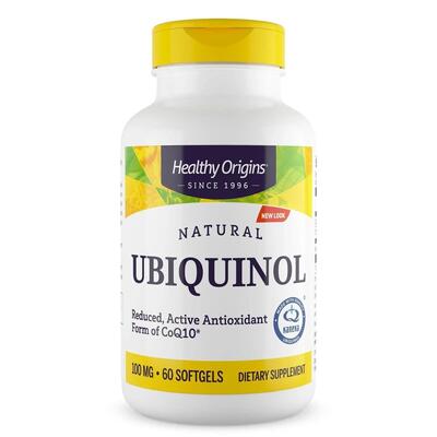 Убихинол Healthy Origins Ubiquinol 100 мг, 60 капсул