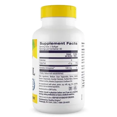 Убіхінол Healthy Origins Ubiquinol 100 мг, 60 капсул