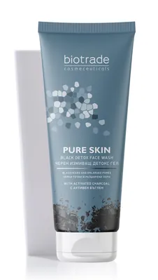 Гель для вмивання Biotrade Pure Skin ніжний з мікросферами активованого вугілля та молочною кислотою, 200 мл