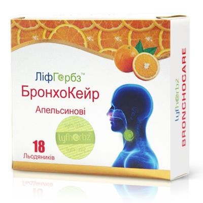 БронхоКейр Апельсиновые ЛифГербз леденцы №18 (9х2)