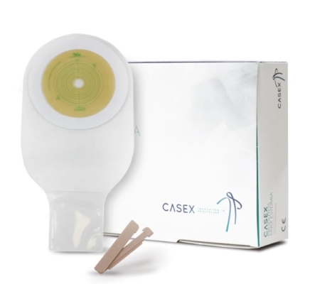 Калоприемник Casex с экстрактом Aloe Vera стомический однокомпонентный, открытый, прозрачный, вырез 13-80 мм, 15 штук