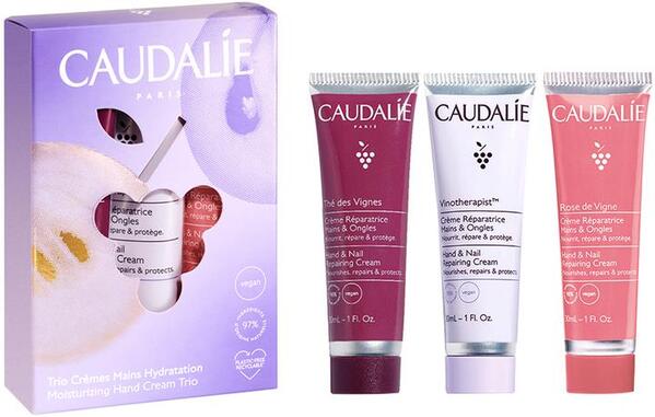 Набор Caudalie Moisturizing Hand Cream Trio (Vinotherapist Крем для рук 30мл, The des Vignes Крем для рук 30мл, Rose de Vigne Крем для рук 30мл)