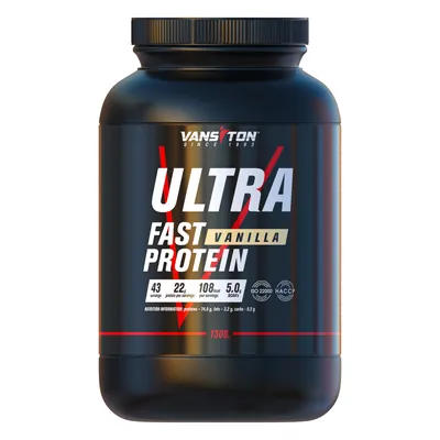 Протеїн сироватковий концентрат Vansiton Ultra Fast Protein, ваніль, 1.3 кг