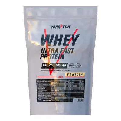 Протеїн сироватковий концентрат Vansiton Ultra Fast Protein, ваніль, 3,2 кг