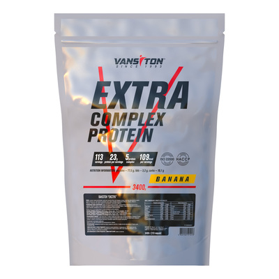 Протеїн Vansiton Extra Protein (Екстра Протеїн), банан, 3,4 кг
