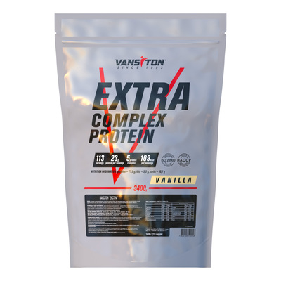 Протеїн Vansiton Extra Protein (Екстра Протеїн), ваніль, 3,4 кг