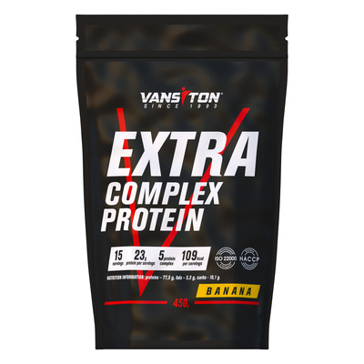Протеїн Vansiton Extra Protein (Екстра Протеїн), банан, 450 г