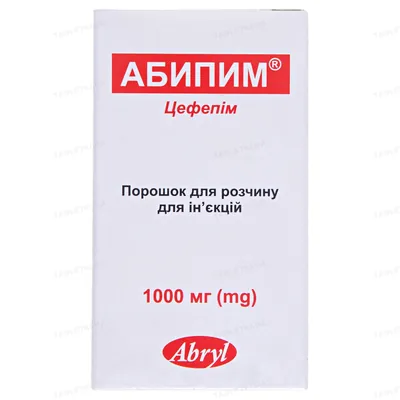 Абипим порошок для р-ну д/ін. по 1000 мг №1 у флак.