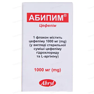 Абипим порошок для р-ну д/ін. по 1000 мг №1 у флак.